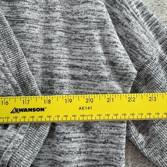Athleta Sweater Women S Heather Gray Open Front Hoodie Cardigan Pockets Active - Picture 10 of 14